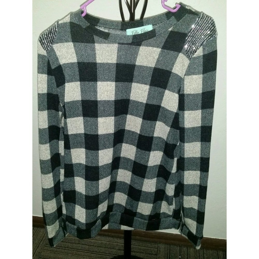 NWOT Small Filly Flair Plaid Sweater